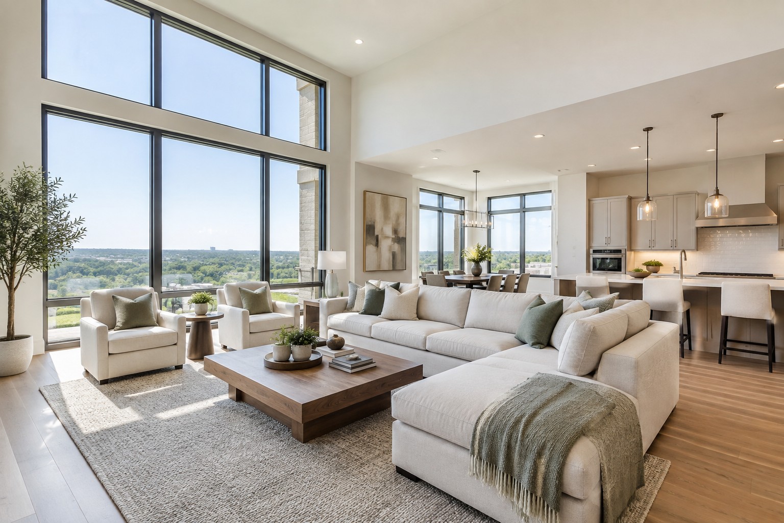 A bright North Texas home interior, illustrative